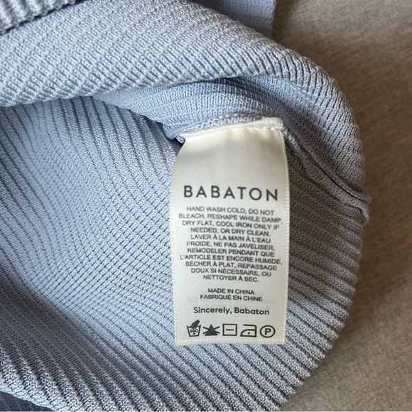 ARITZIA | Babaton Sculpt Knit One-Shoulder Dress in Cement Blue S - Picture 13 of 14